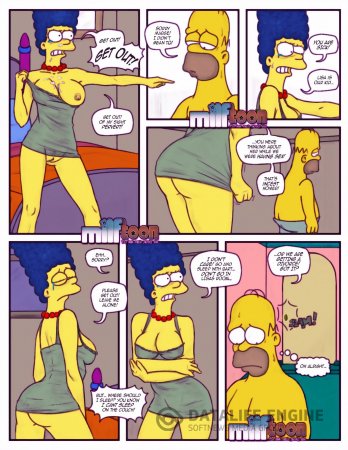 Milftoon Simpsons porn A hard day Marg